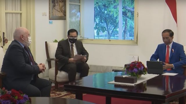 Bertemu Wakil Presiden Uni Eropa, Jokowi Sampaikan Komitmen Atasi Perubahan Iklim