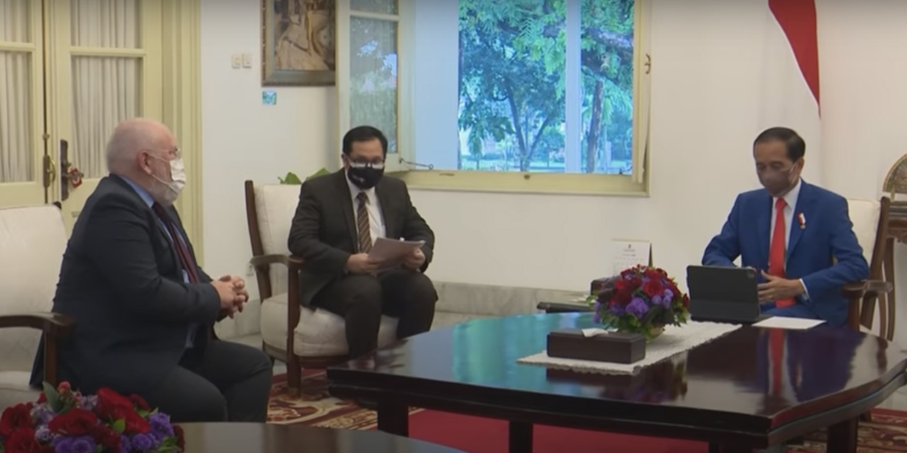 Bertemu Wakil Presiden Uni Eropa, Jokowi Sampaikan Komitmen Atasi Perubahan Iklim